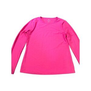 Lands’ End Women’s‎ Hot Pink Rash Guard Swim Top – Size Small (6–8)
